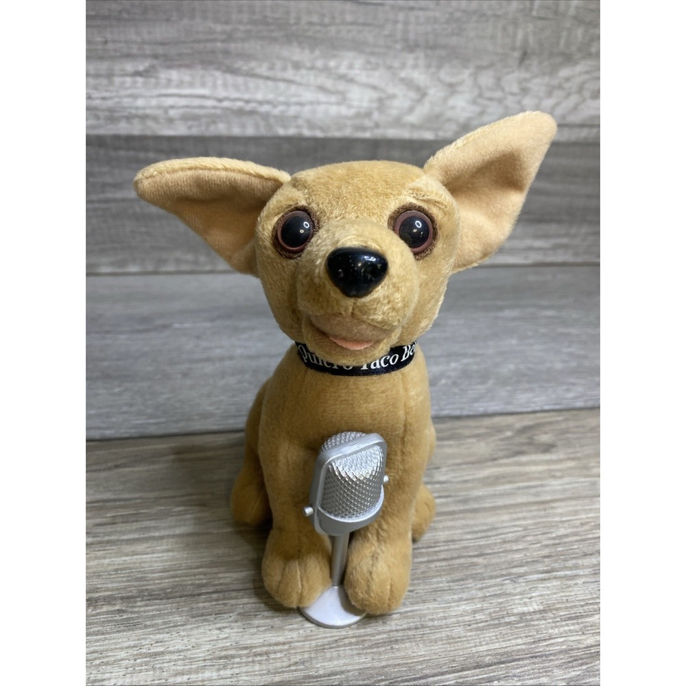 VTG Taco Bell Talking Chihuahua‎ Plush Dog Singing with Microphone Not Working